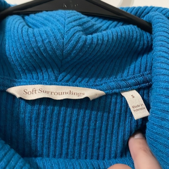 Soft Surroundings Kayla Rib Knit Cowl Neck Tunic Size S - Picture 8 of 9